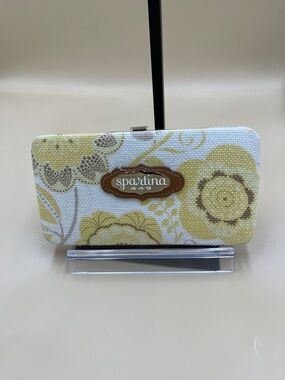 Spartina 449 Yellow and Brown Floral Canvas Wallet